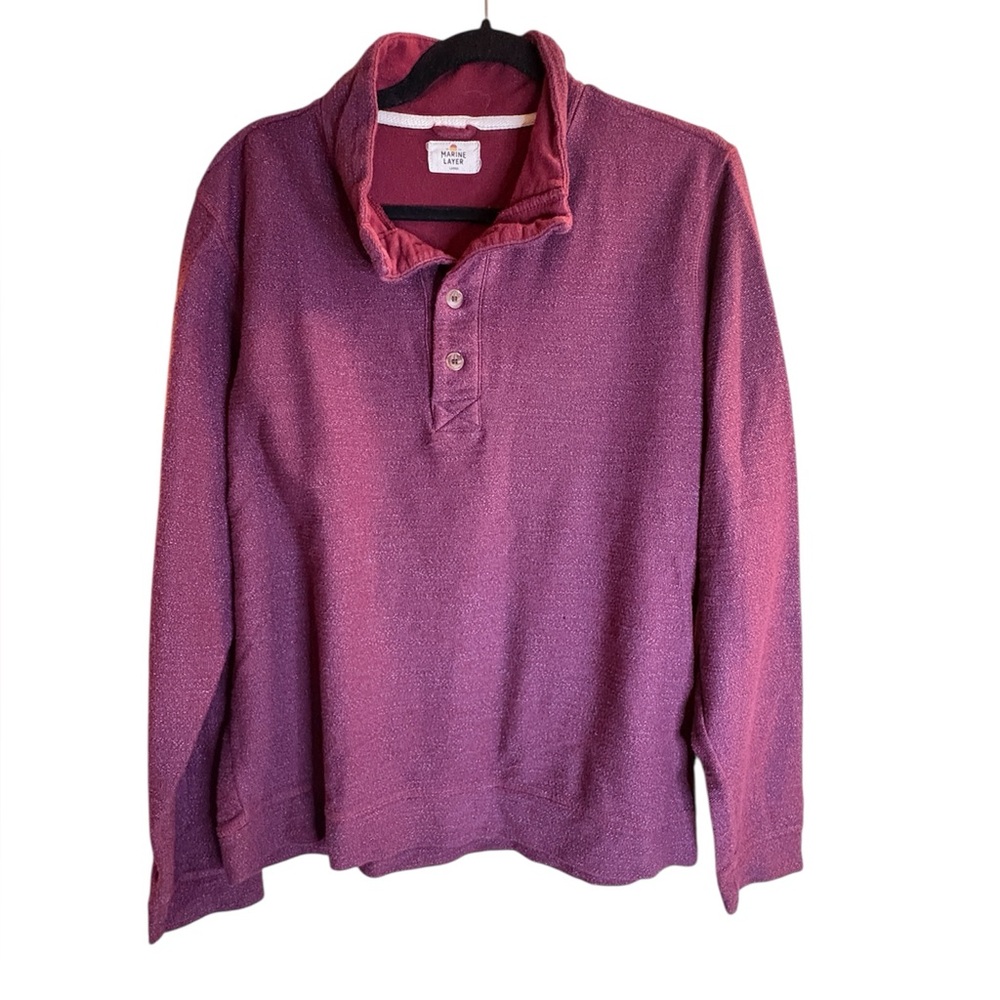 Marine Layer Purple Men's Polo Shirt